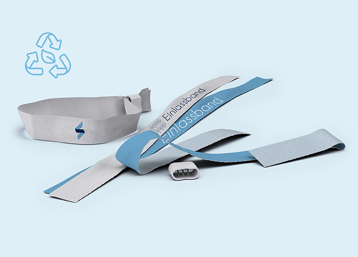 Einlassbänder aus Stoff (Recycling Polyester) (Kindergröße)