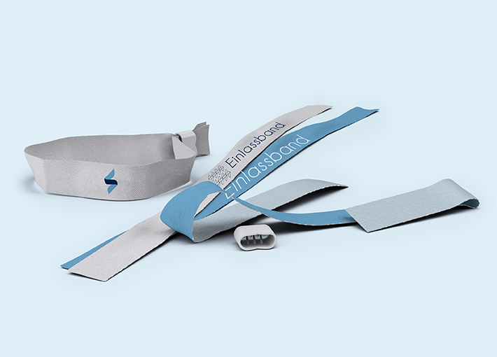 Einlassbänder aus Stoff (einseitig bedruckt) (Kindergröße)